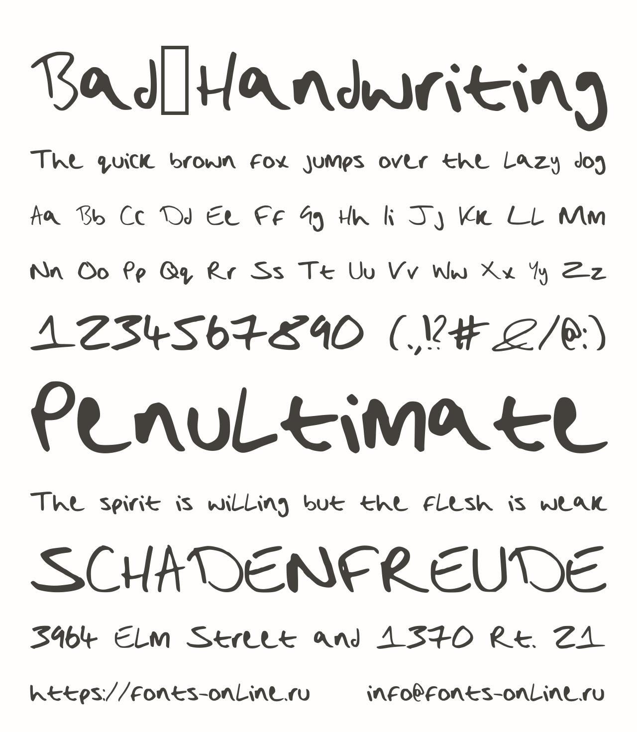 Bad_Handwriting Free Font Download