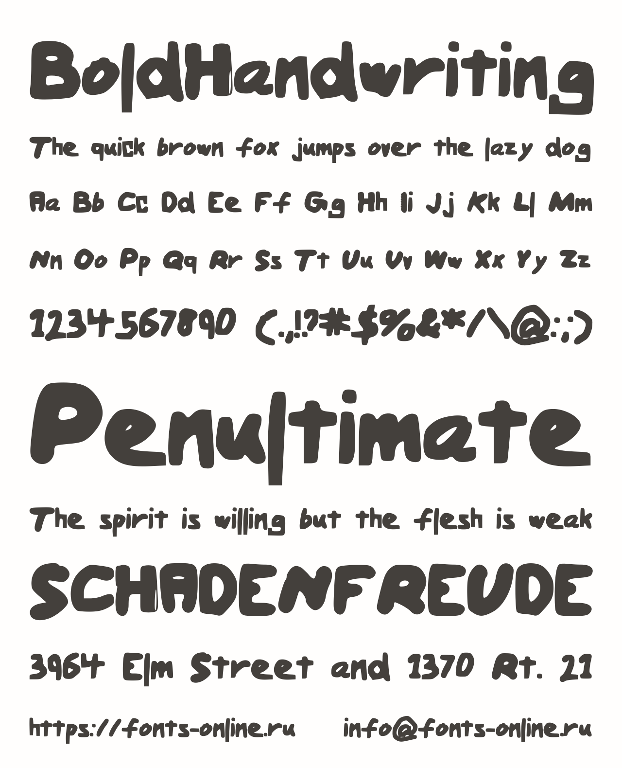 BoldHandwriting Free Font Download