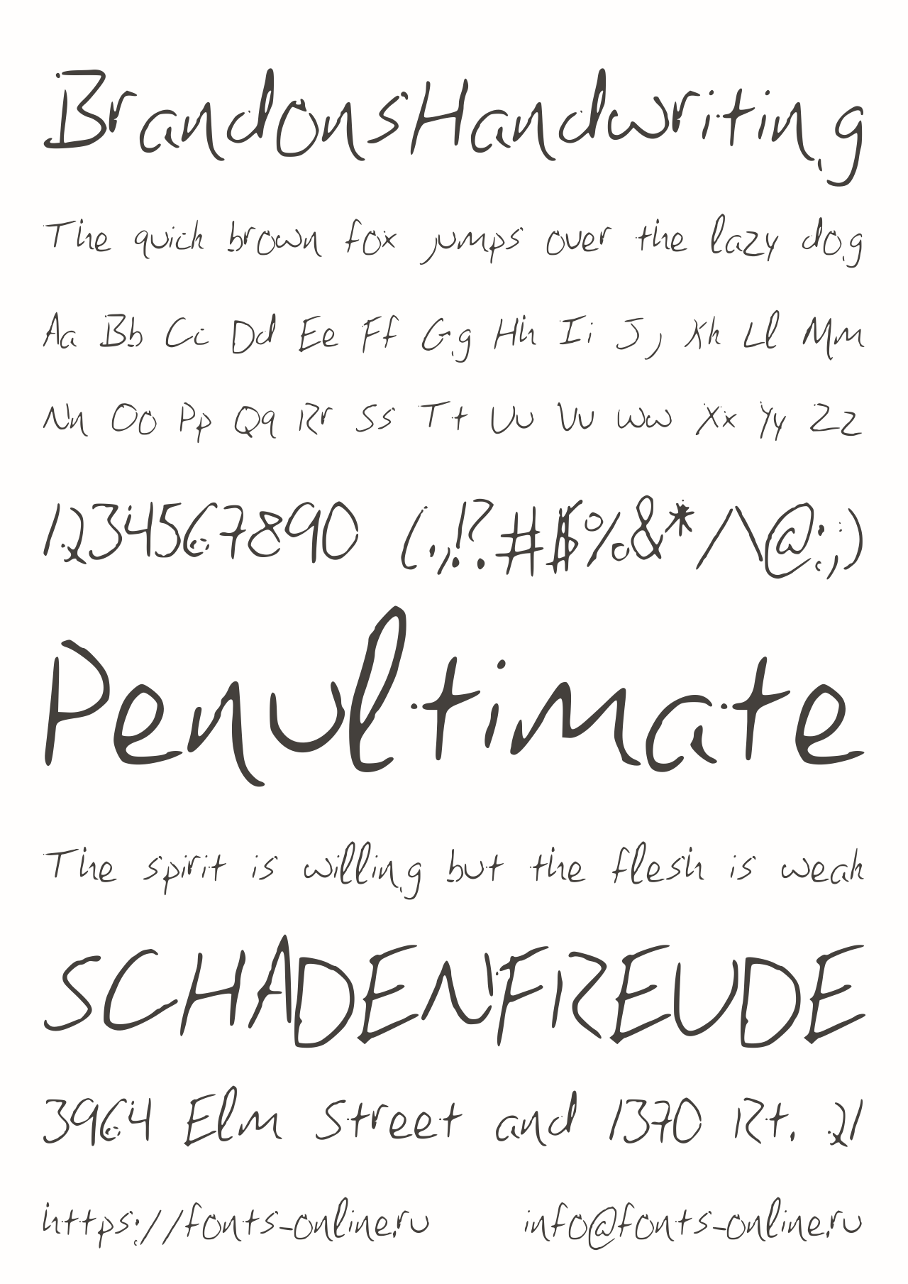 BrandonsHandwriting Free Font Download