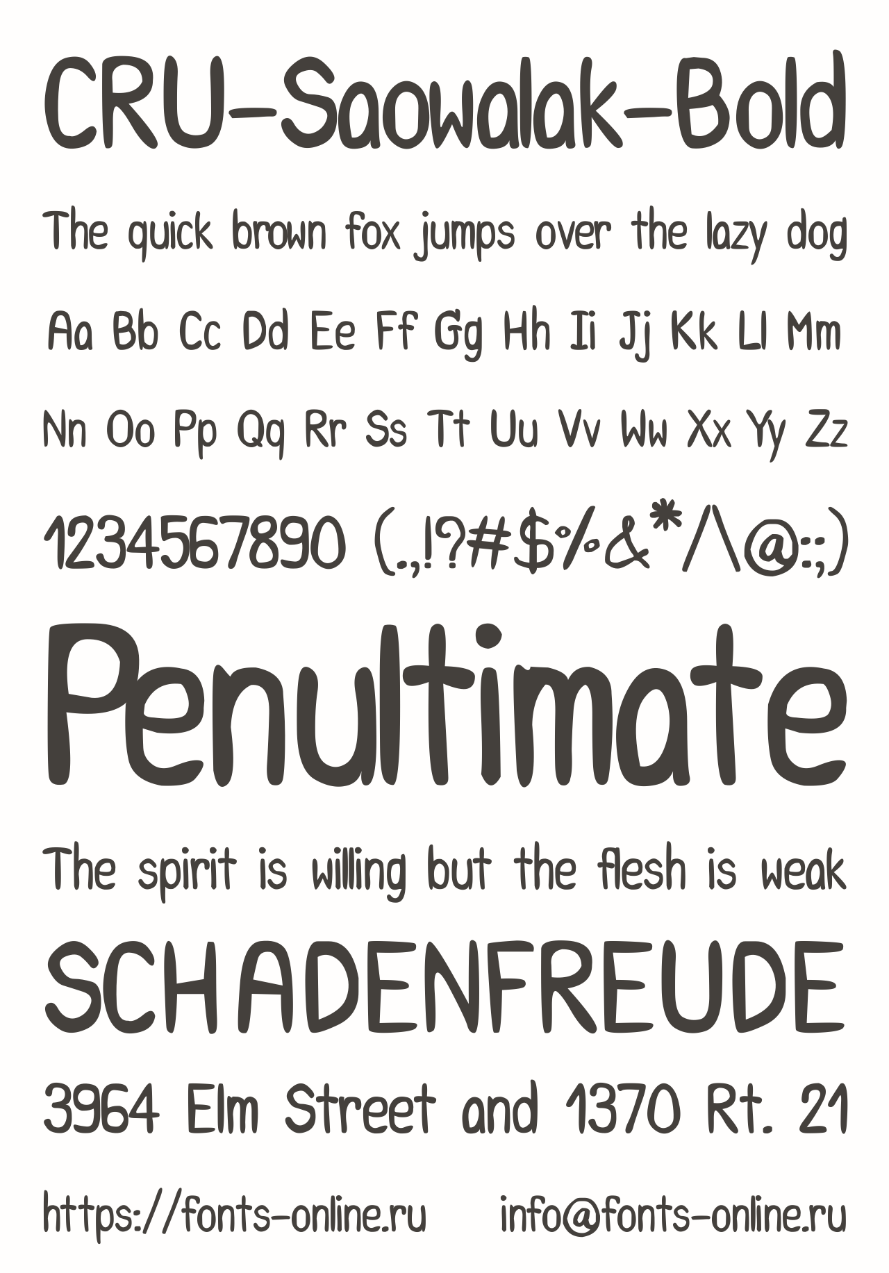 CRU-Saowalak-Bold Free Font Download