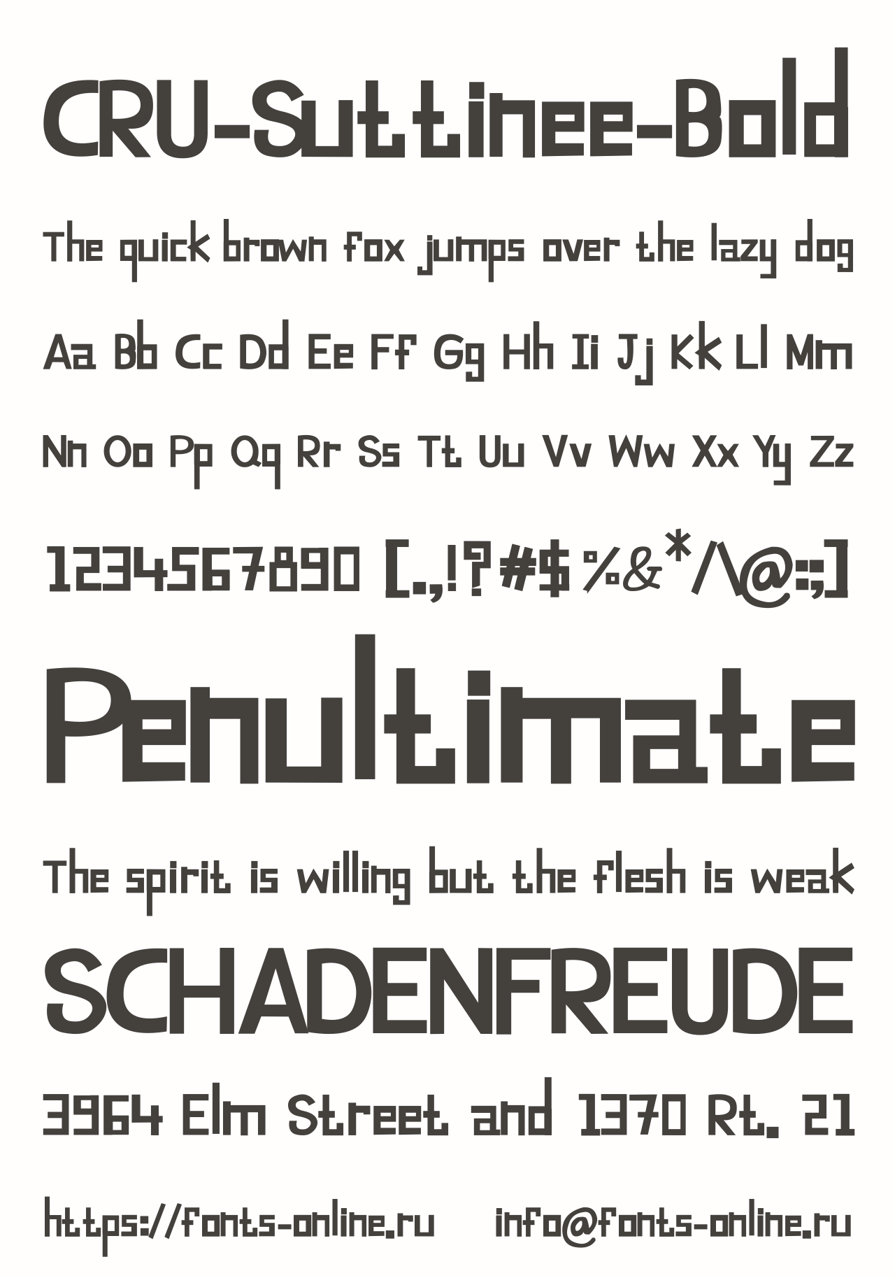 CRU-Suttinee-Bold Free Font Download