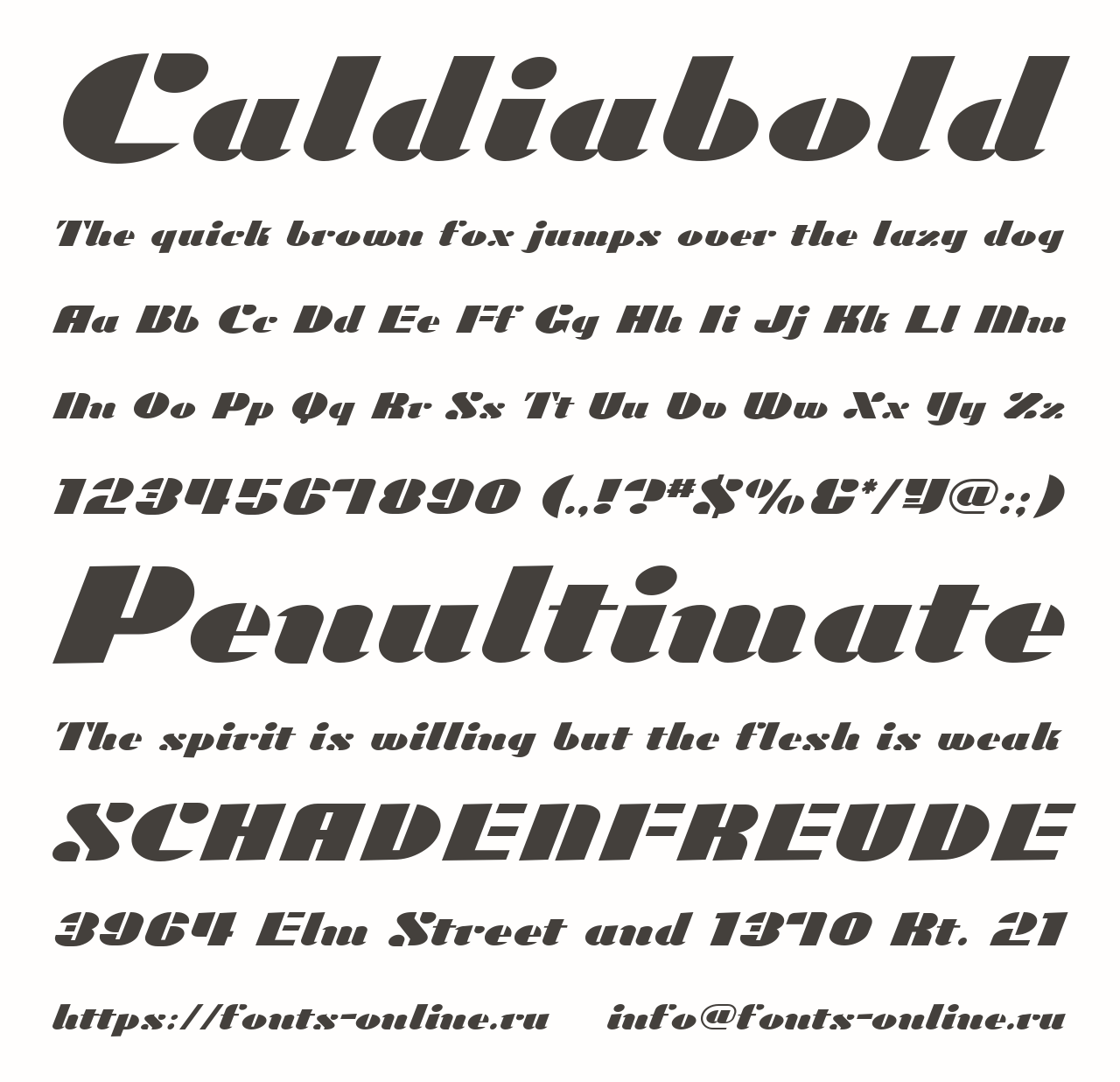 Caldiabold Free Font Download