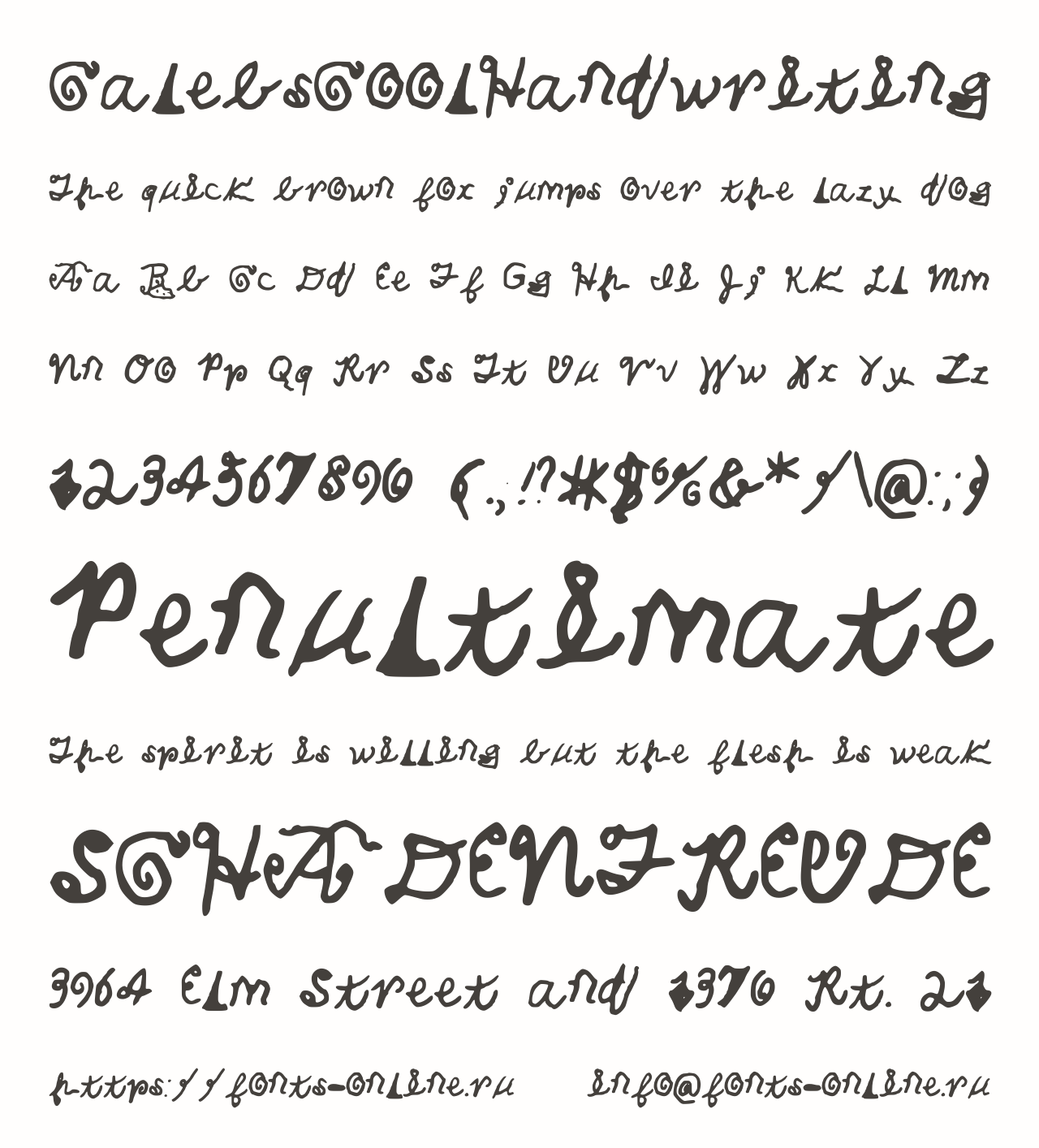 CalebsCoolHandwriting Free Font Download