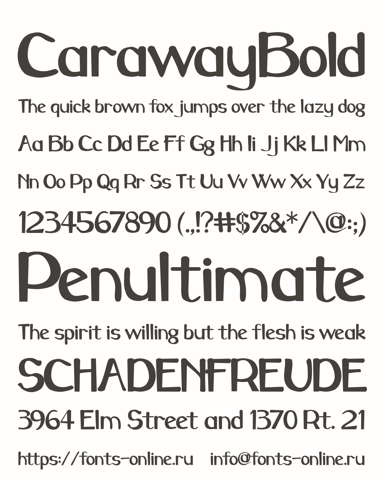 CarawayBold Free Font Download