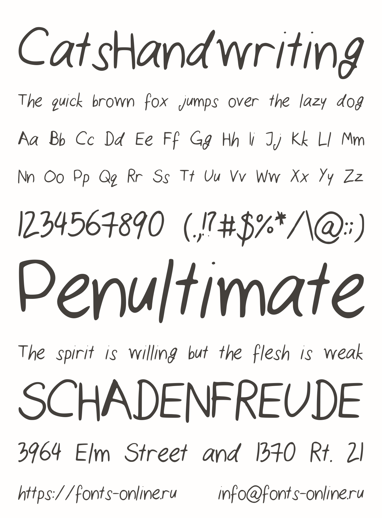 CatsHandwriting Free Font Download