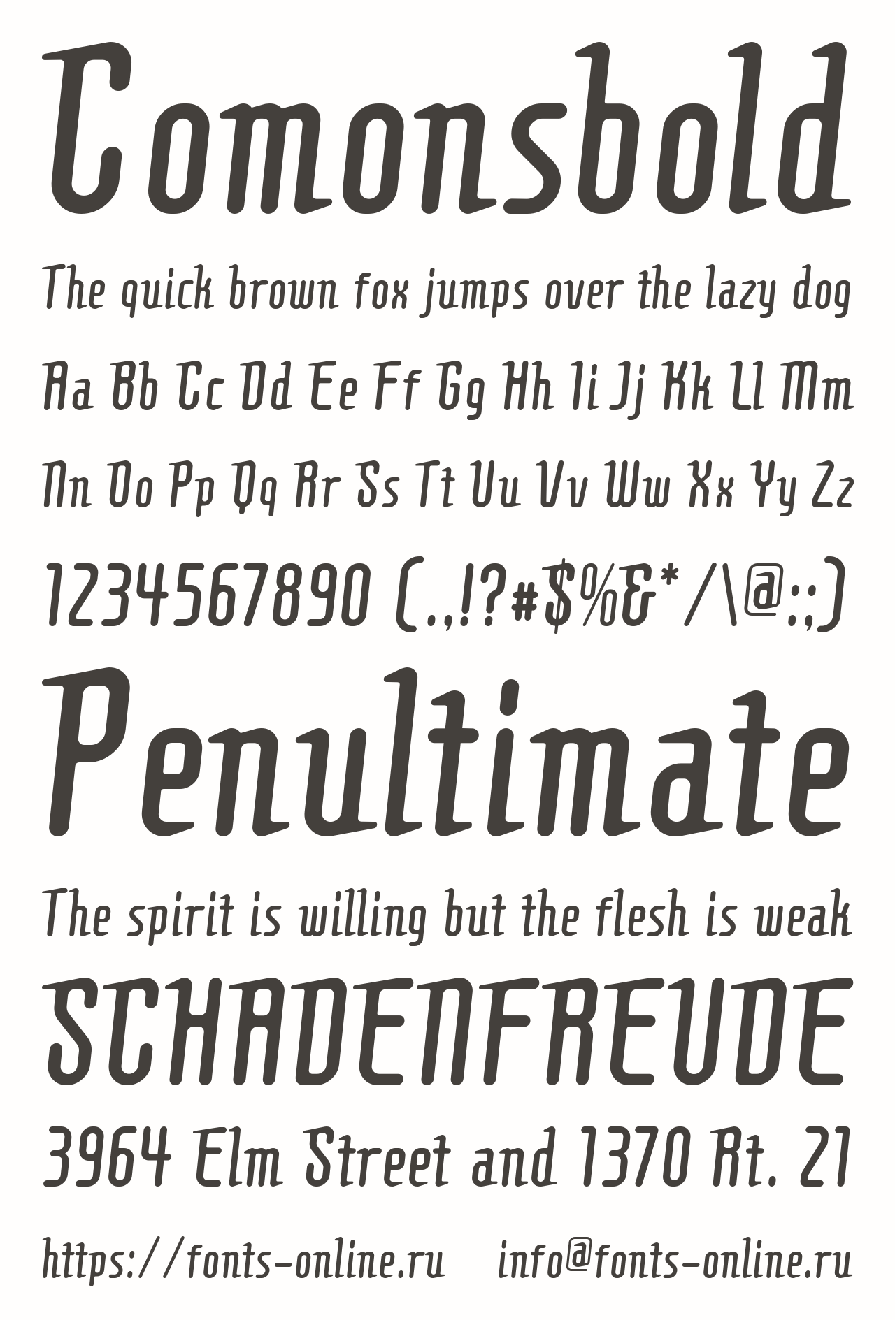 Comonsbold Free Font Download