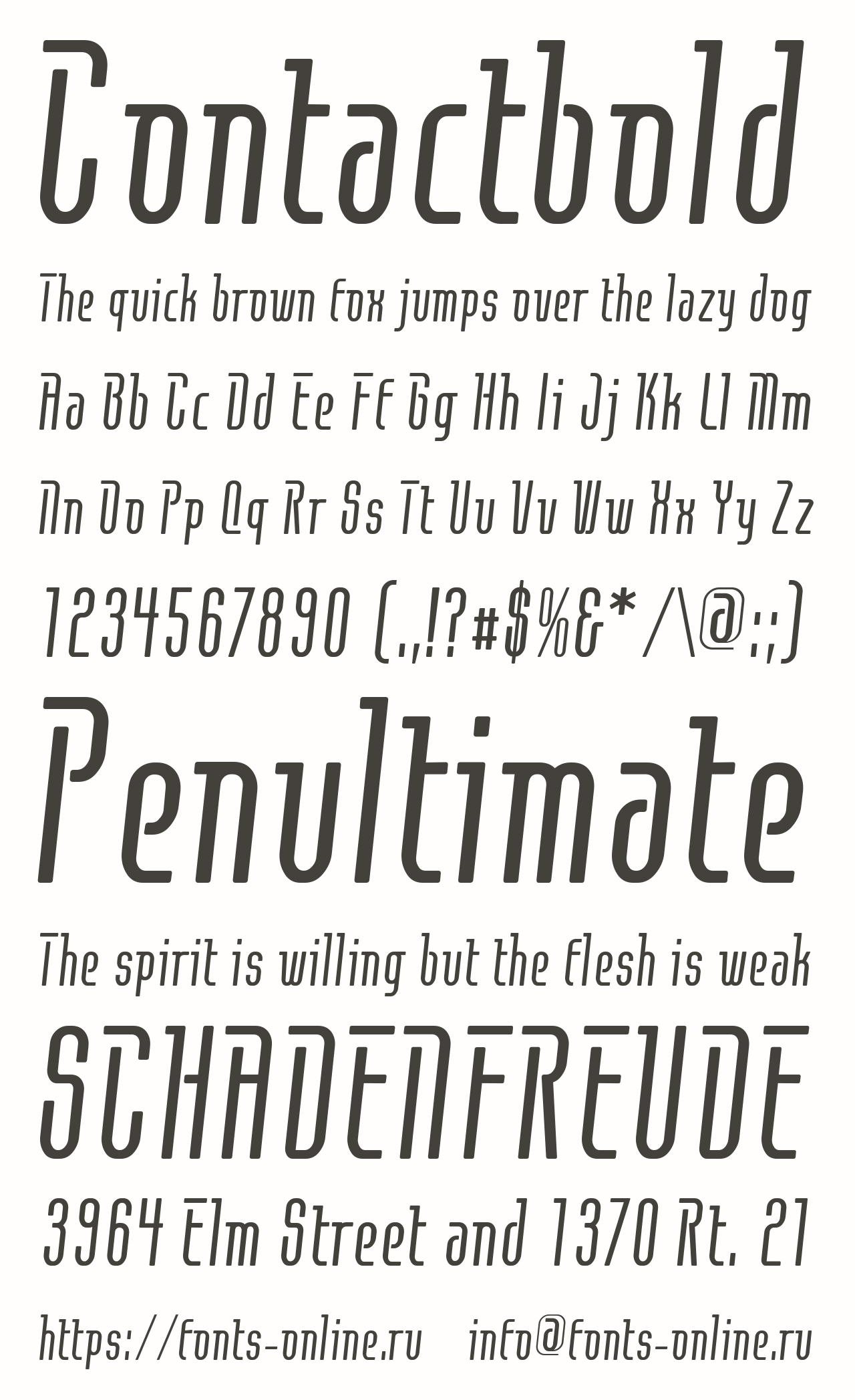 Contactbold Free Font Download