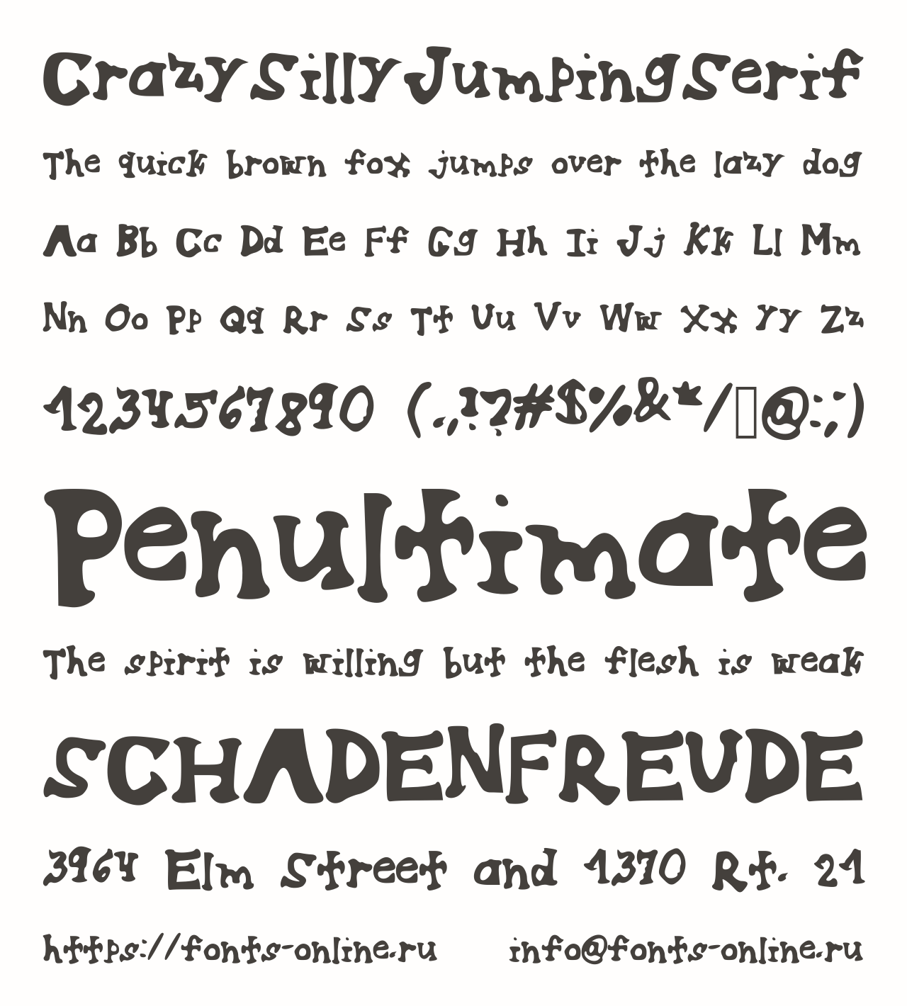 CrazySillyJumpingSerif Free Font Download