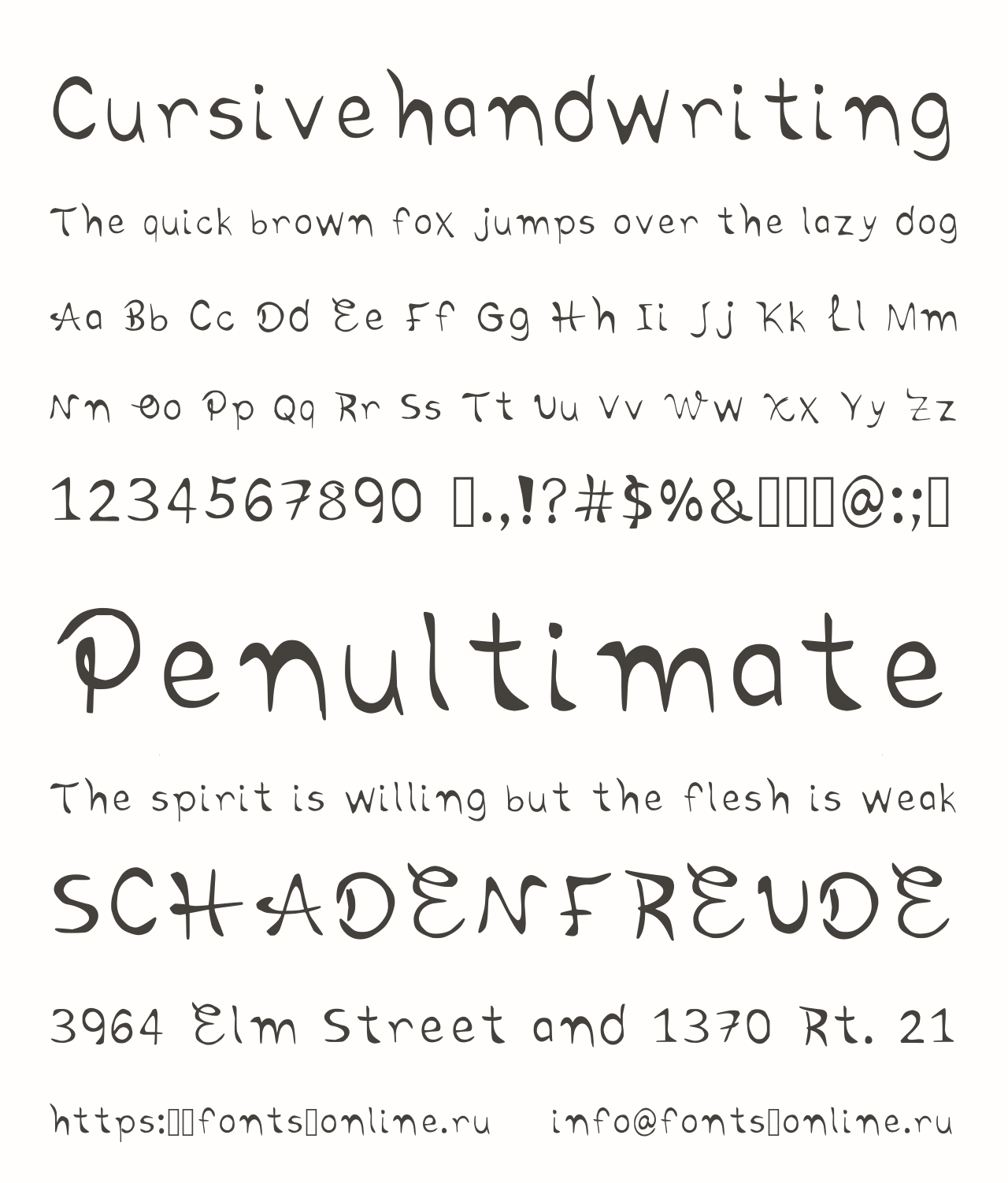 Cursivehandwriting Free Font Download