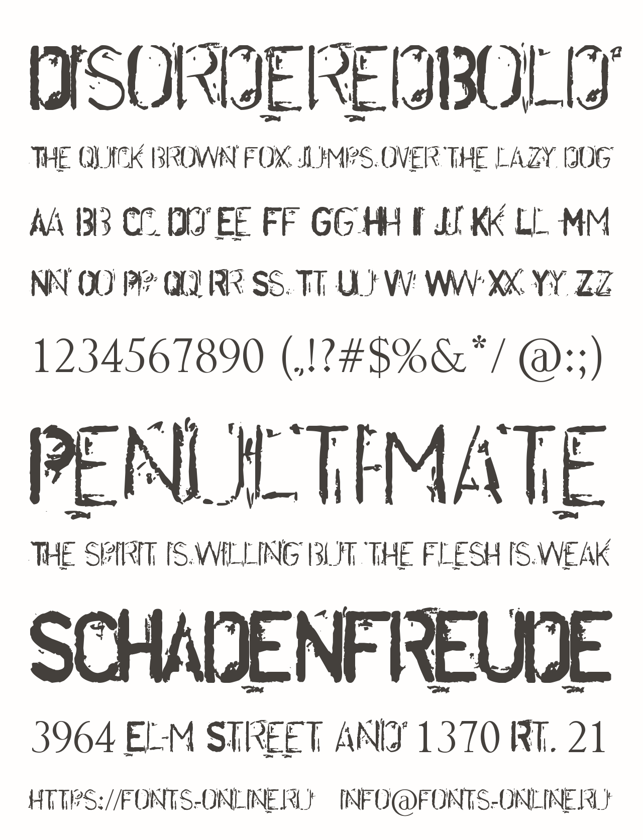DisorderedBold Free Font Download