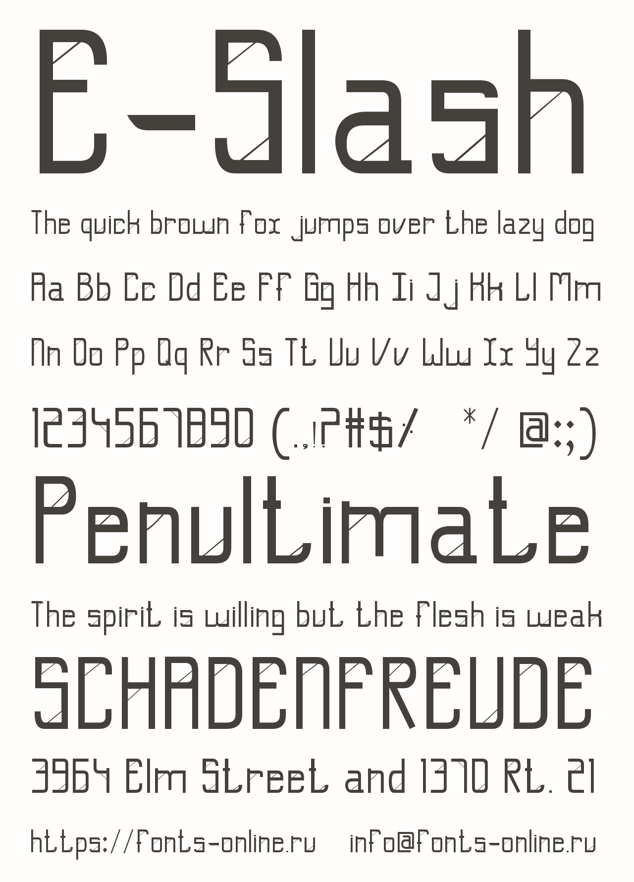 E-Slash Free Font Download