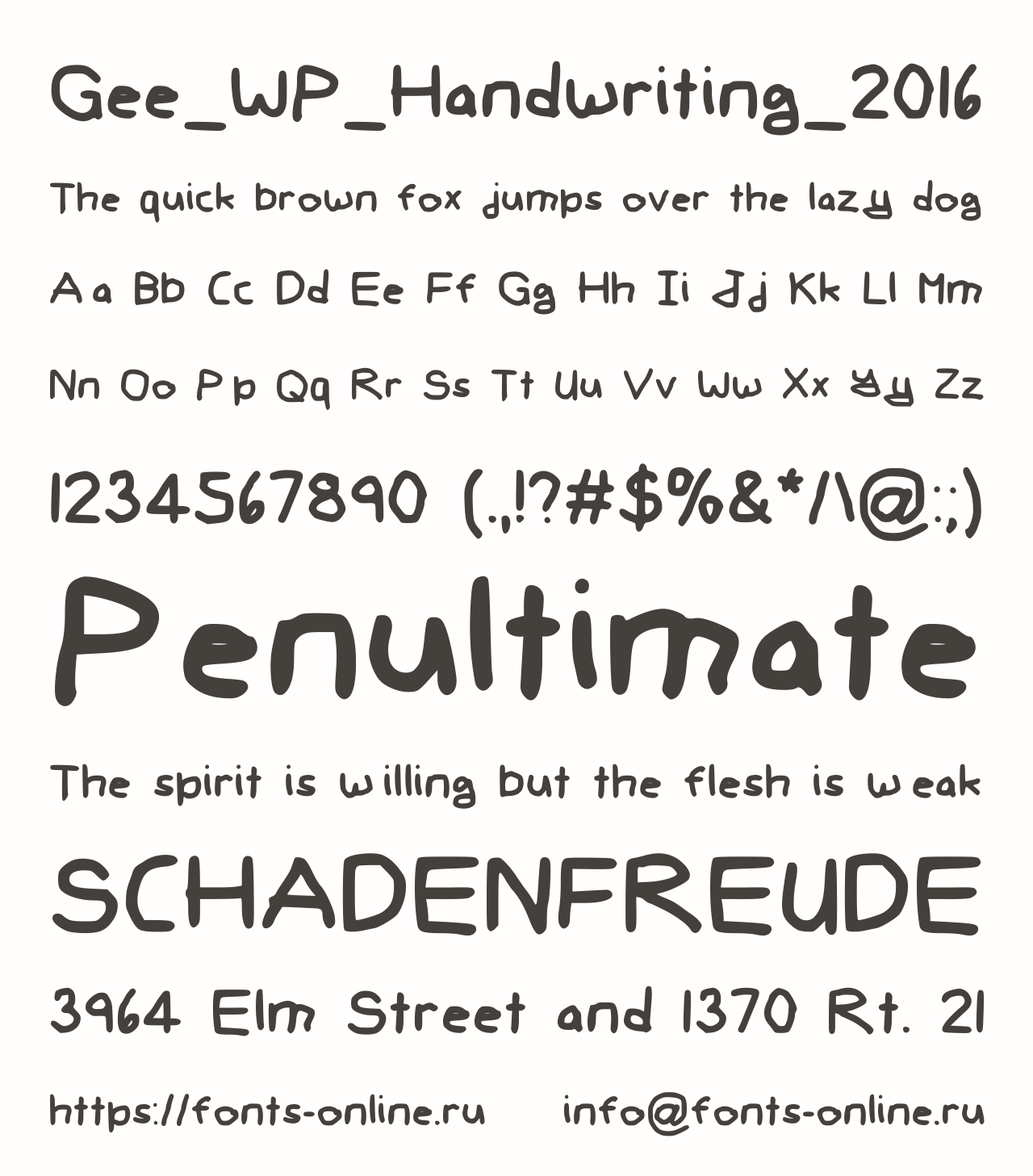 Gee_WP_Handwriting_2016 Free Font Download