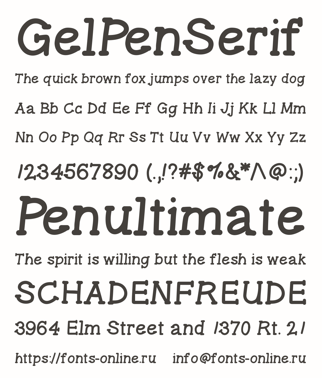 GelPenSerif Free Font Download