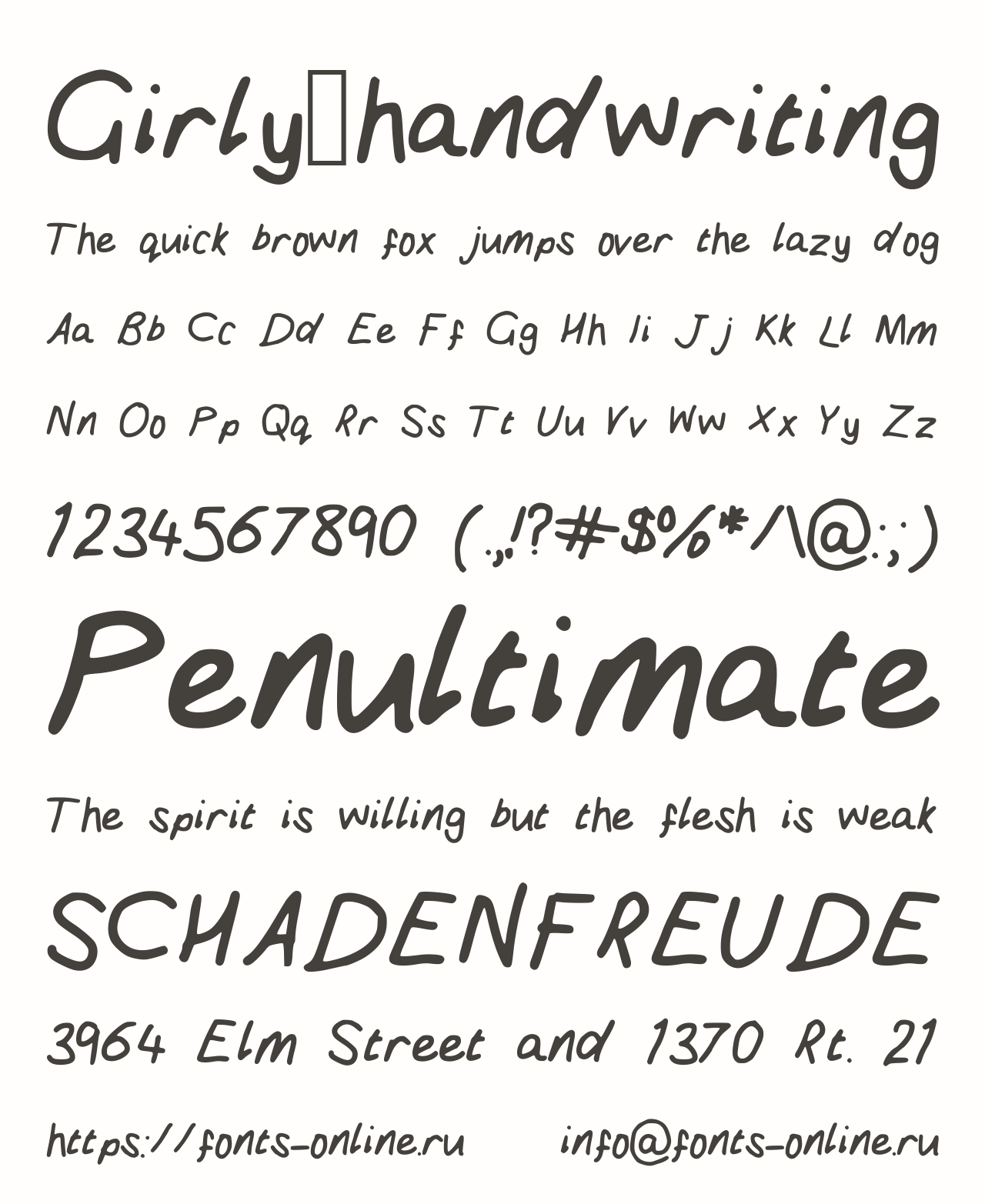 Girly_handwriting Free Font Download