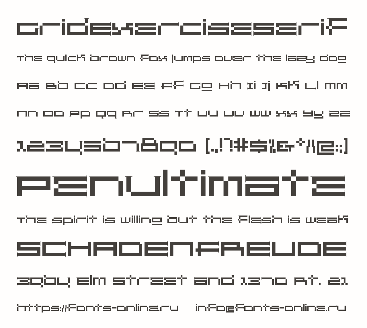 GridExerciseSerif Free Font Download