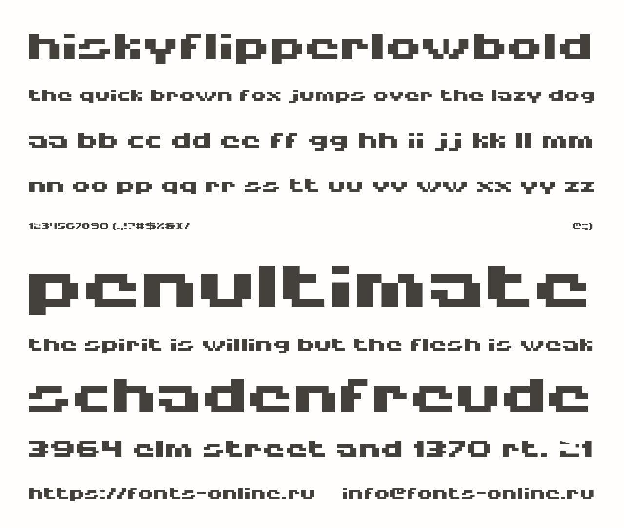 HISKYFLIPPERLOWBOLD Free Font Download