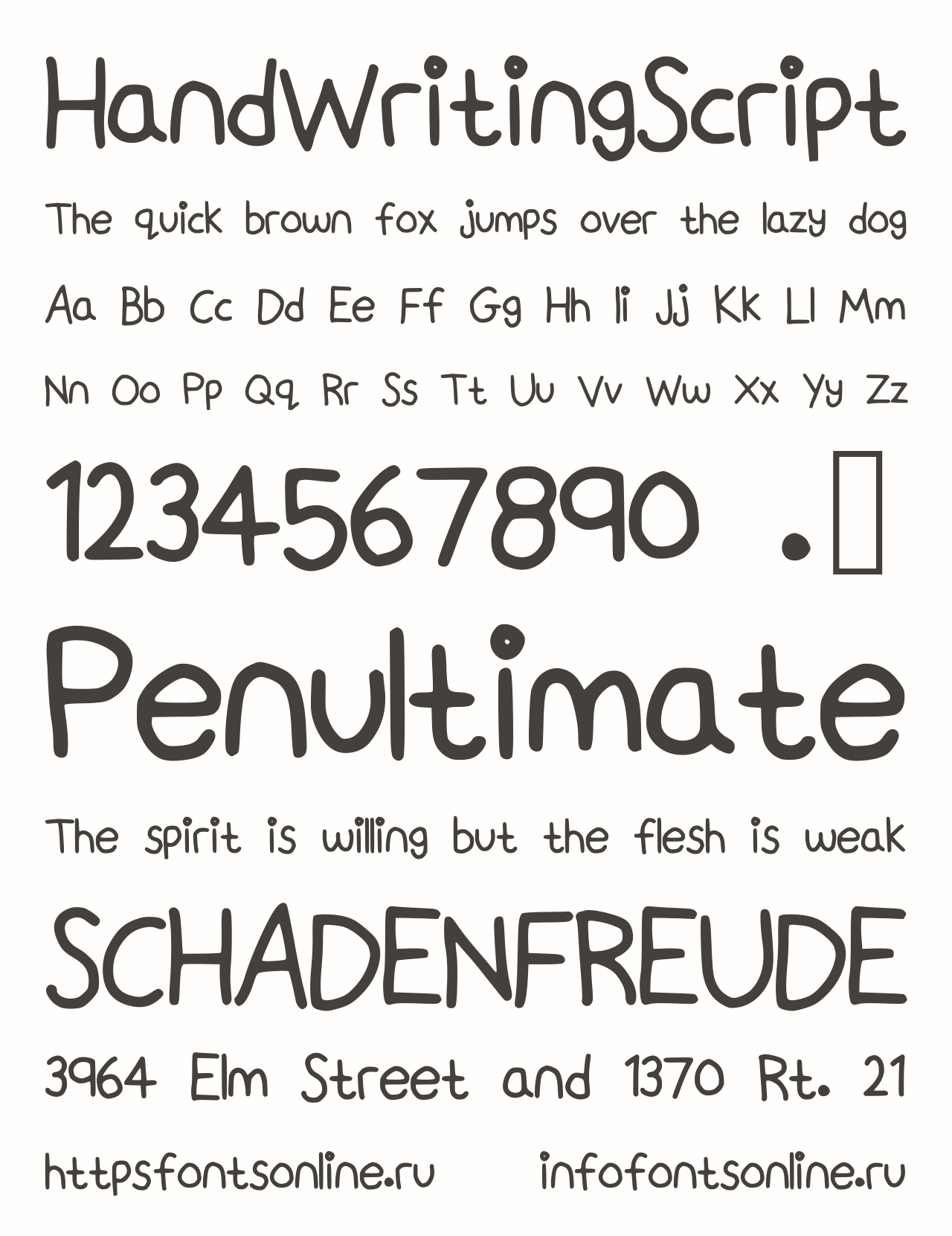 HandWritingScript Free Font Download