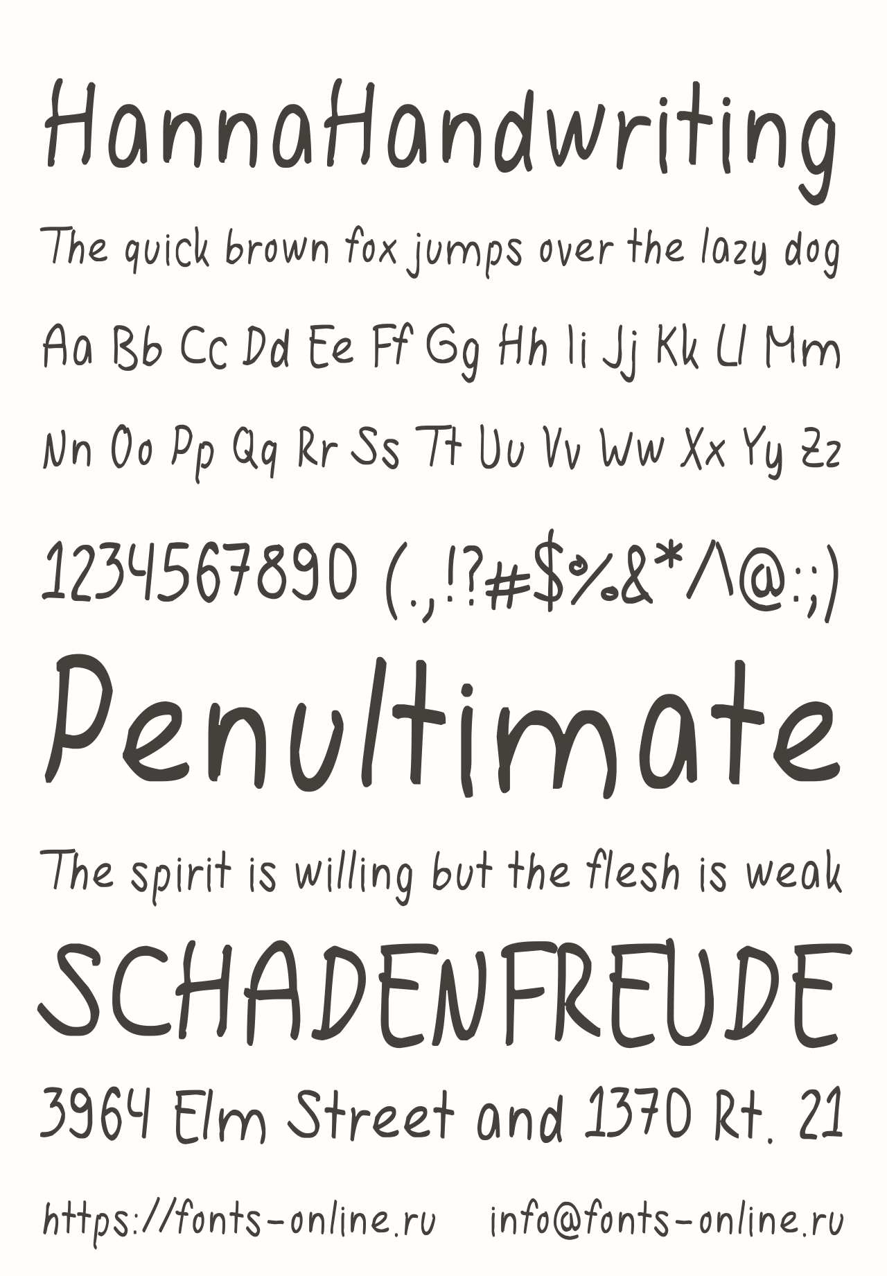 HannaHandwriting Free Font Download