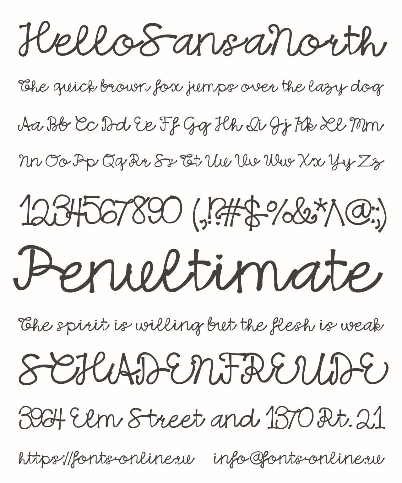 HelloSansaNorth Free Font Download