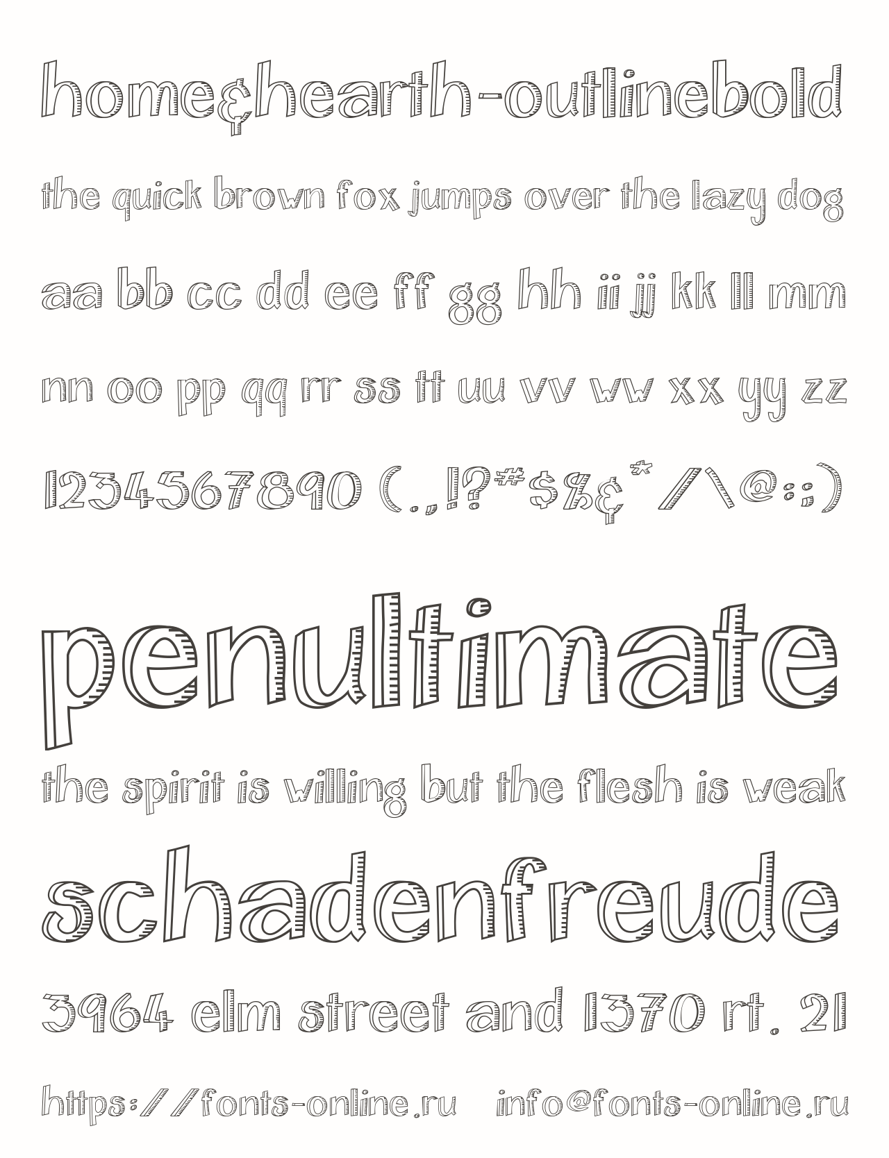 Home\u0026Hearth-OutlineBold Free Font Download