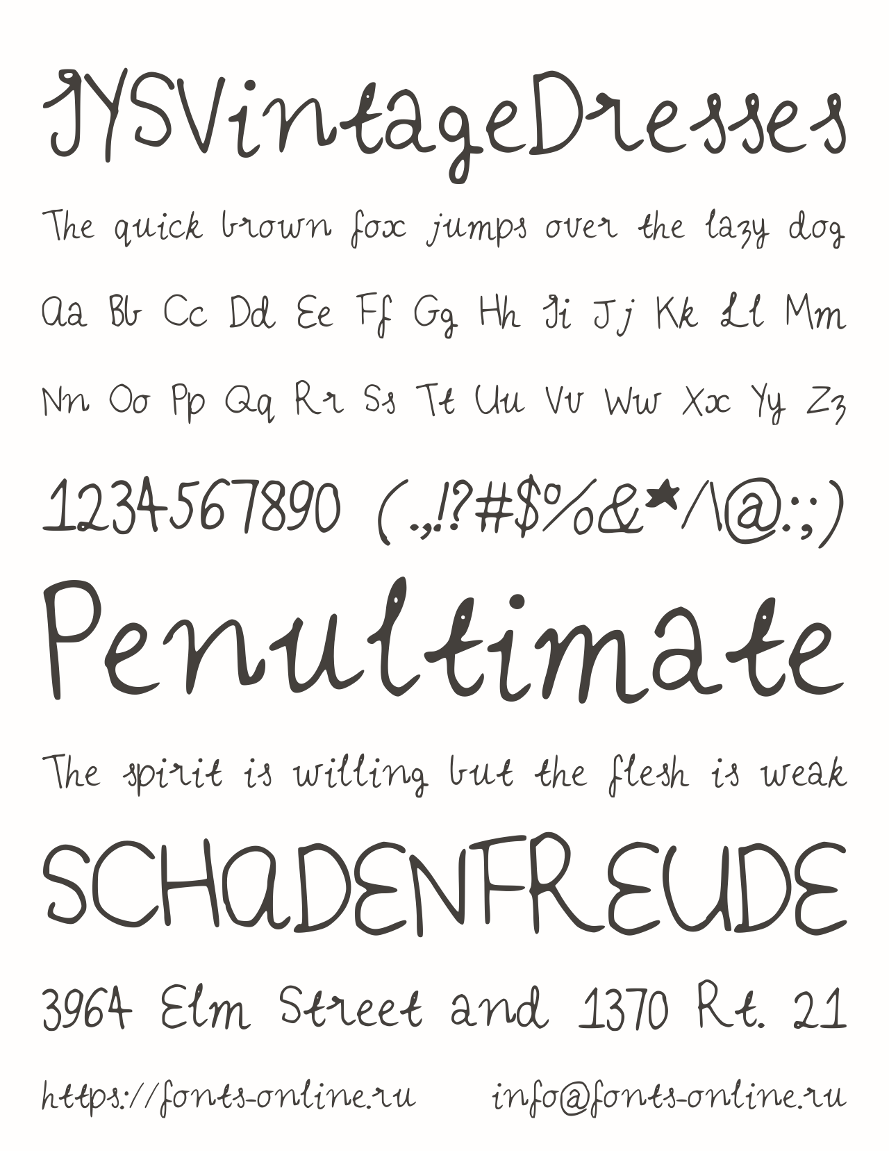 IYSVintageDresses Free Font Download