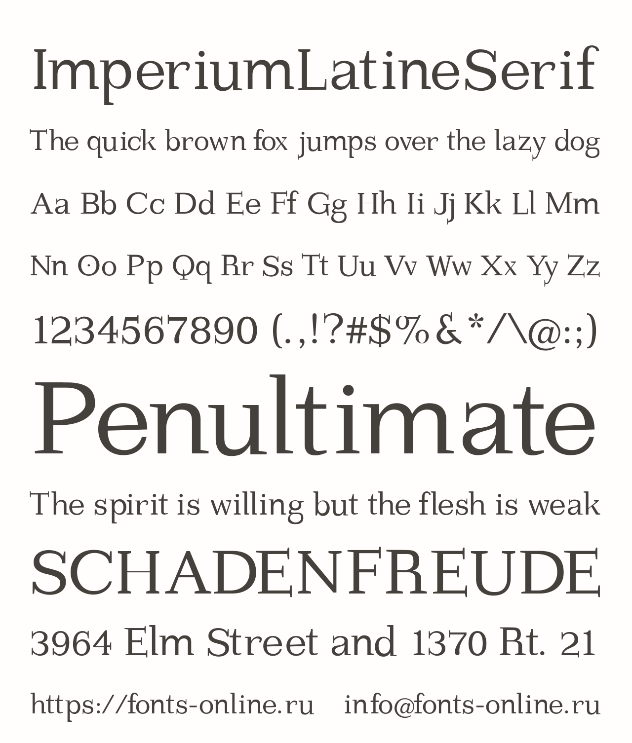 ImperiumLatineSerif Free Font Download