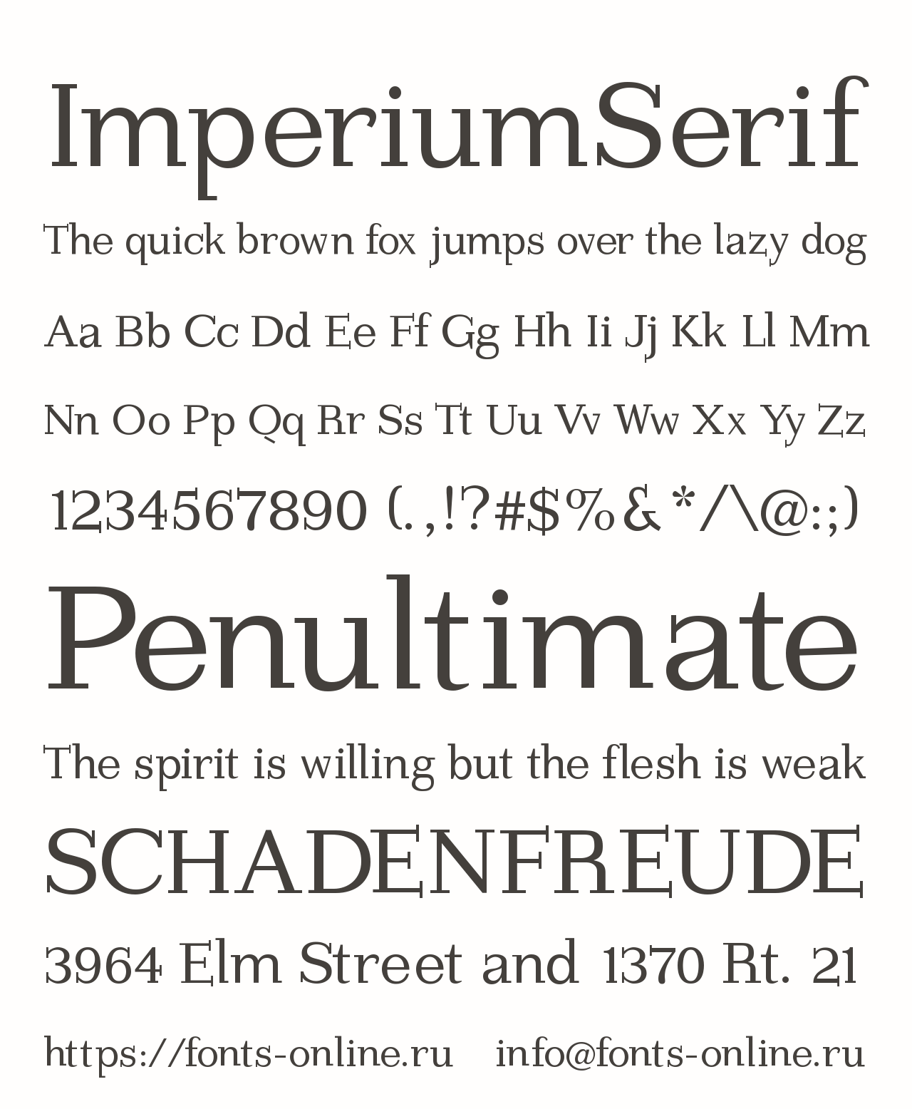 ImperiumSerif Free Font Download