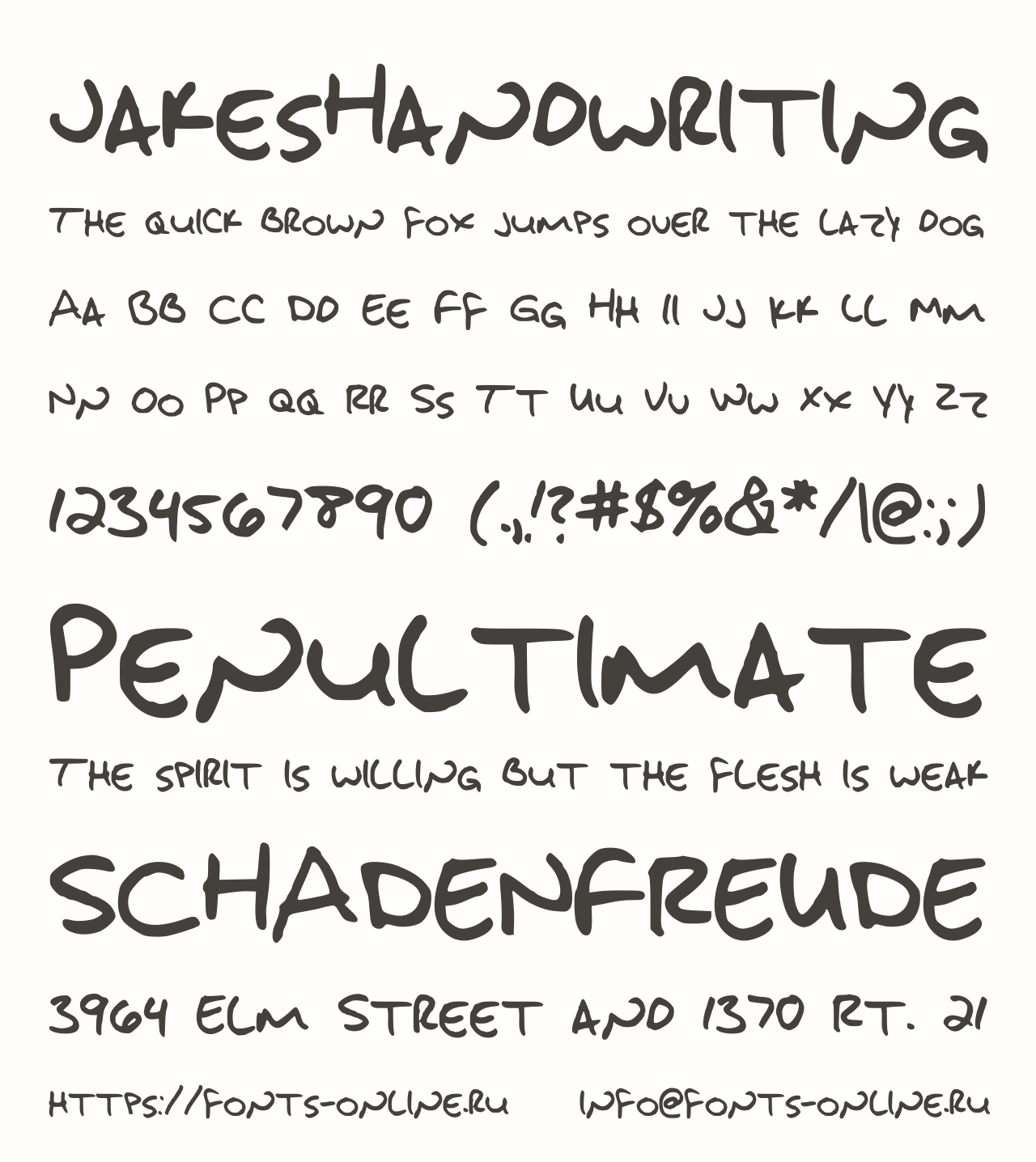 JakesHandwriting Free Font Download