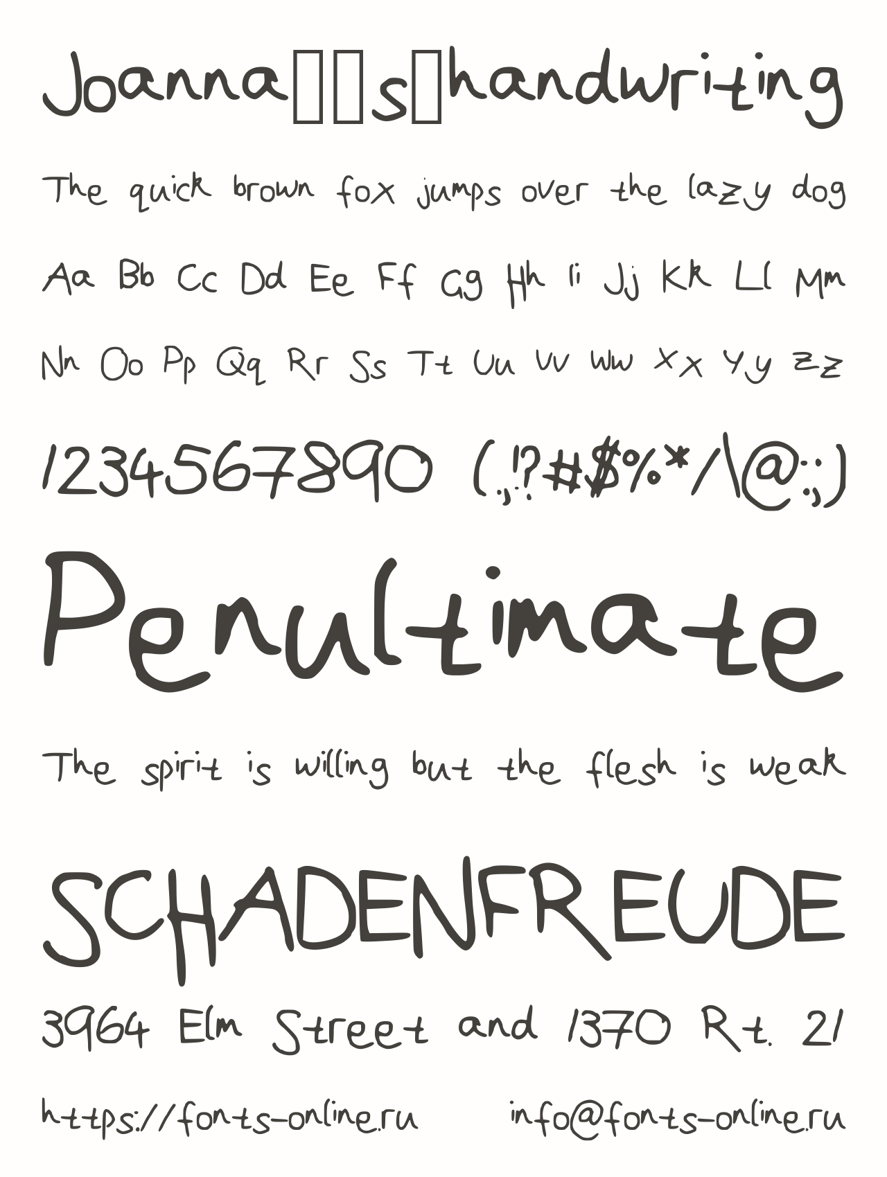 Joanna__s_handwriting Free Font Download