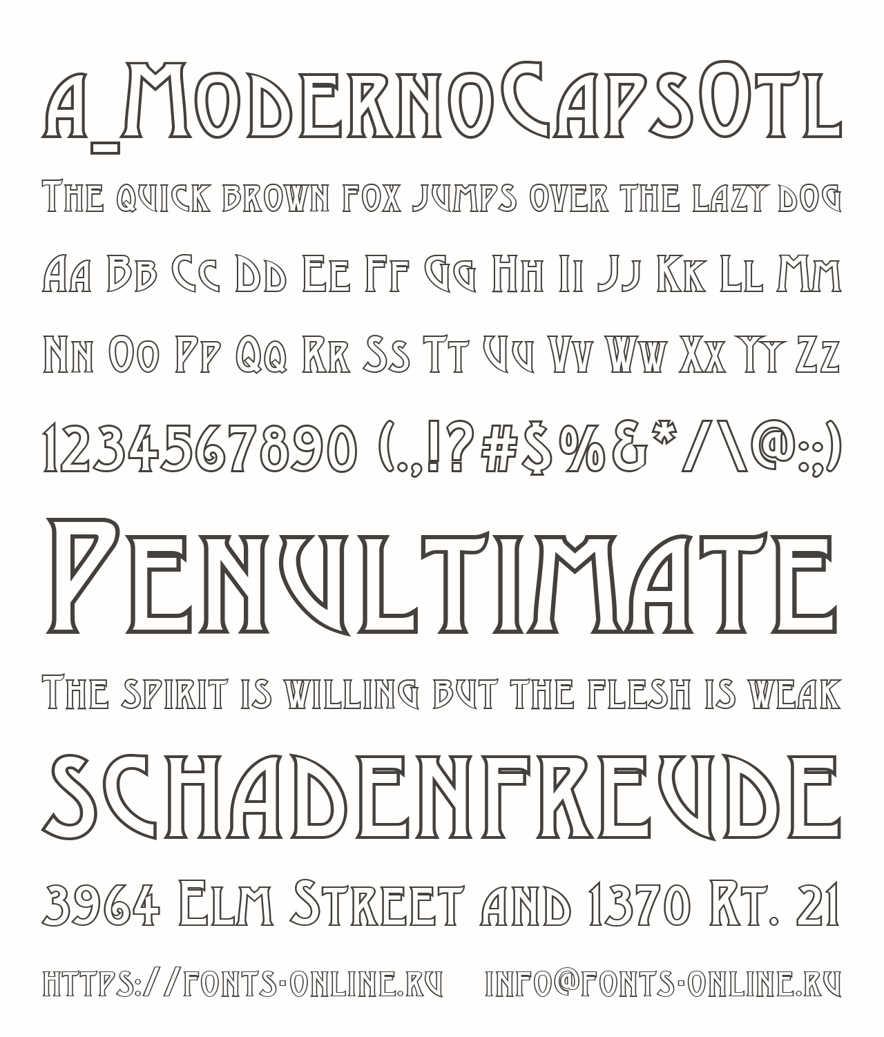 a_ModernoCapsOtl Free Font Download