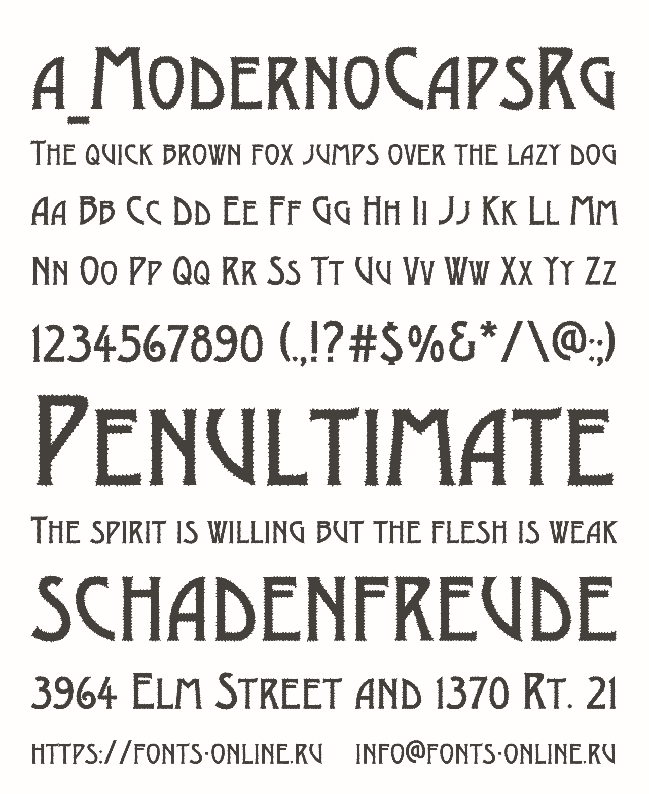 a_ModernoCapsRg Free Font Download