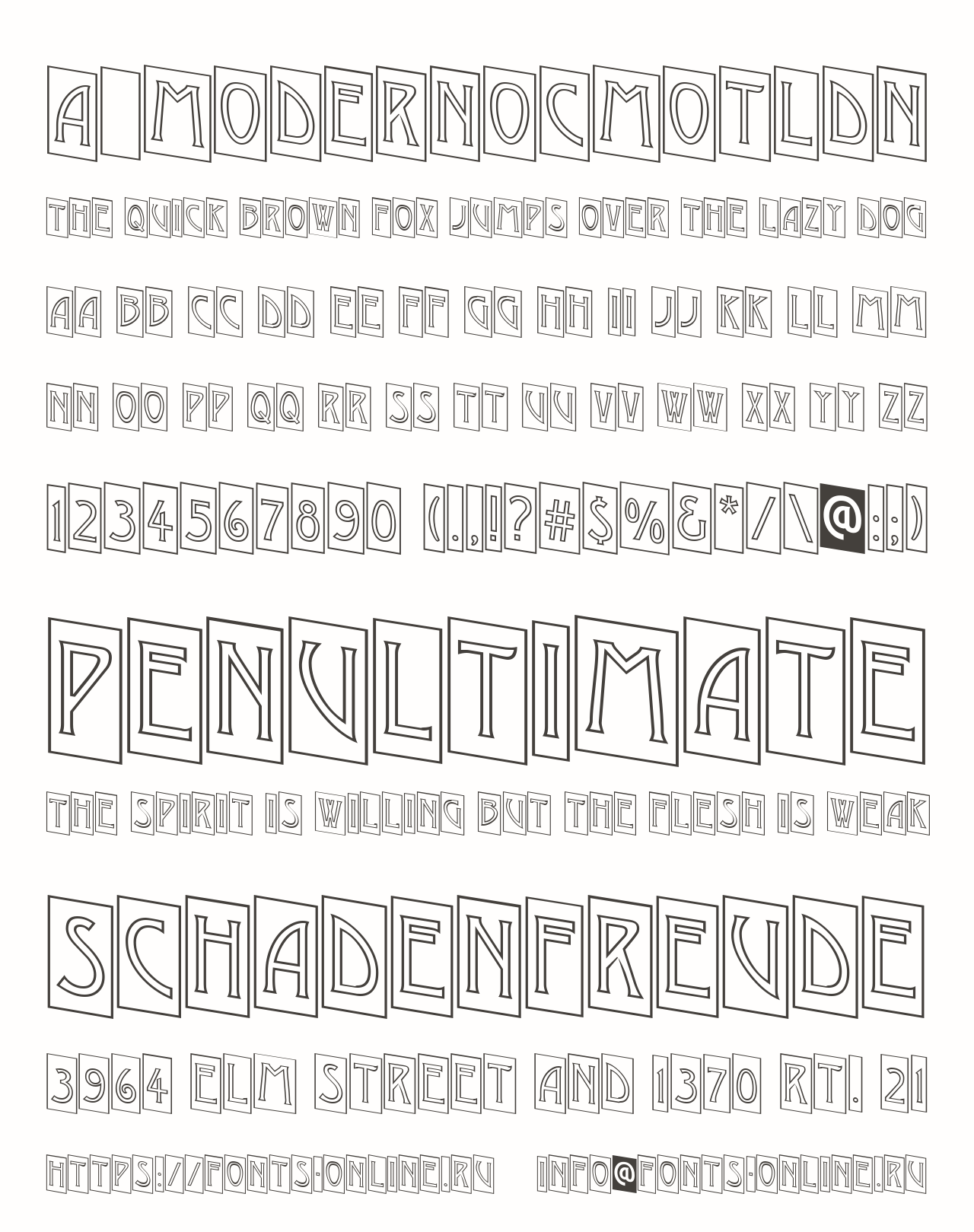 a_ModernoCmOtlDn Free Font Download