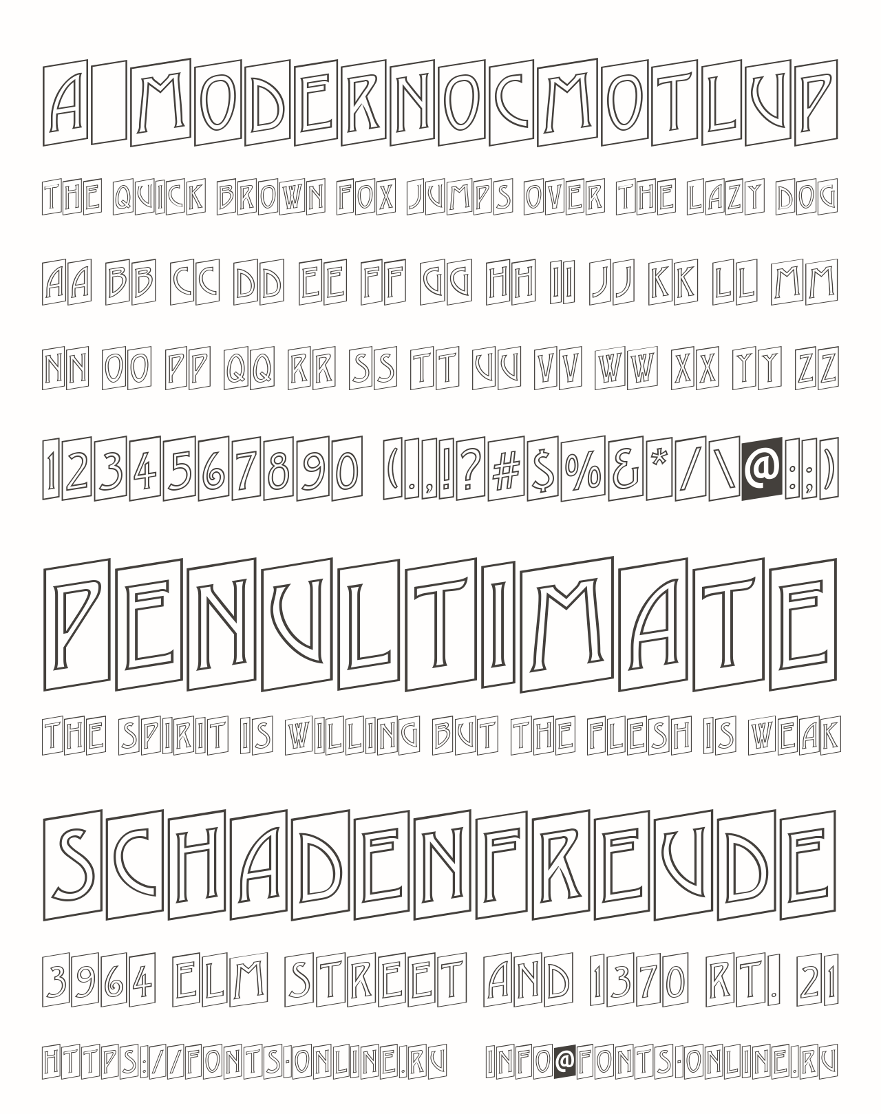 a_ModernoCmOtlUp Free Font Download