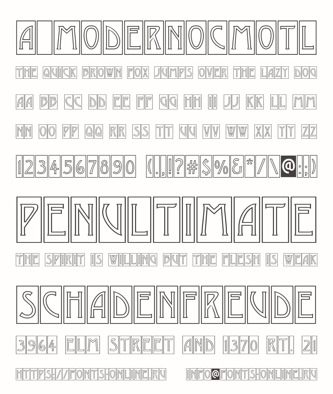 a_ModernoCmOtl Free Font Download