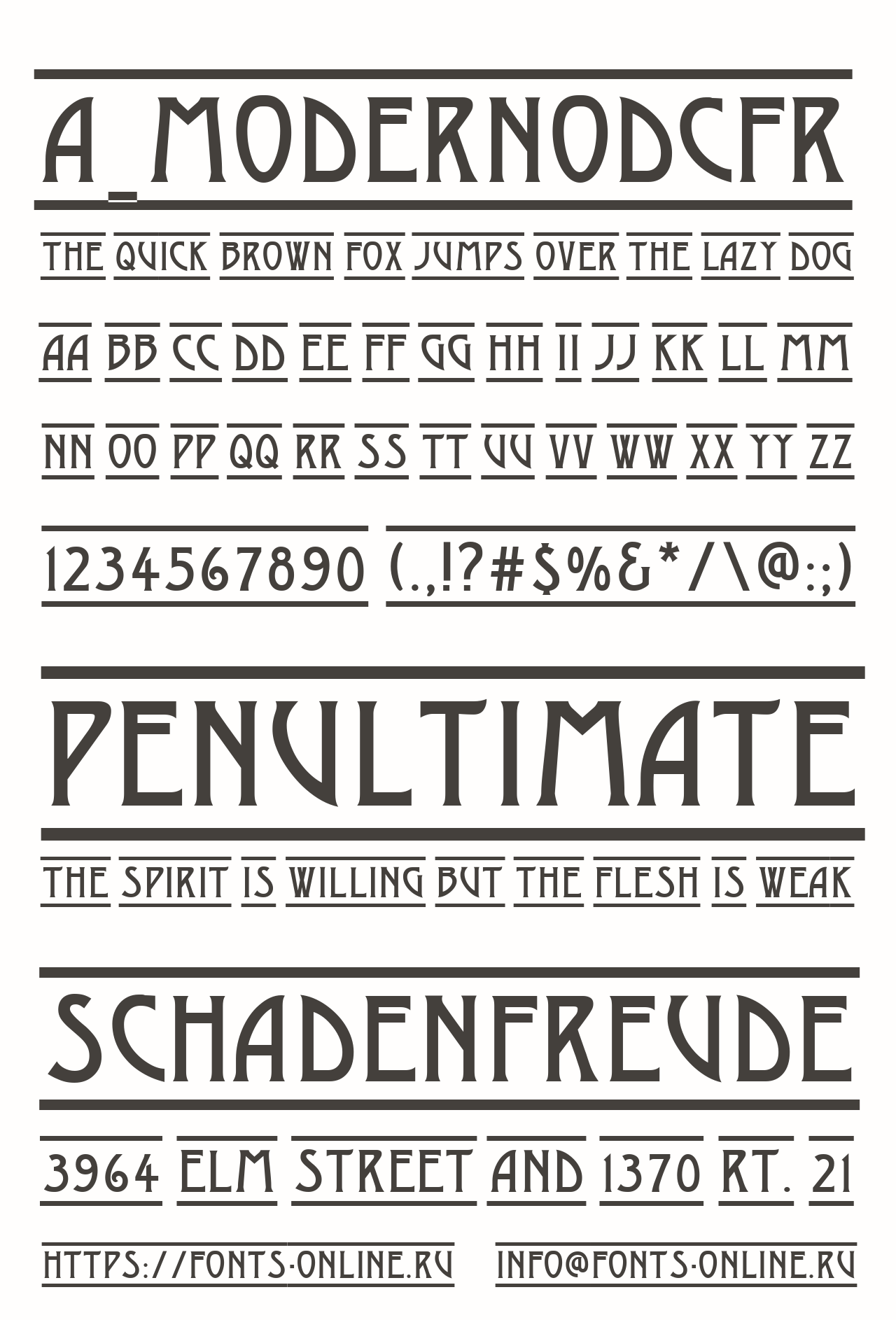 a_ModernoDcFr Free Font Download