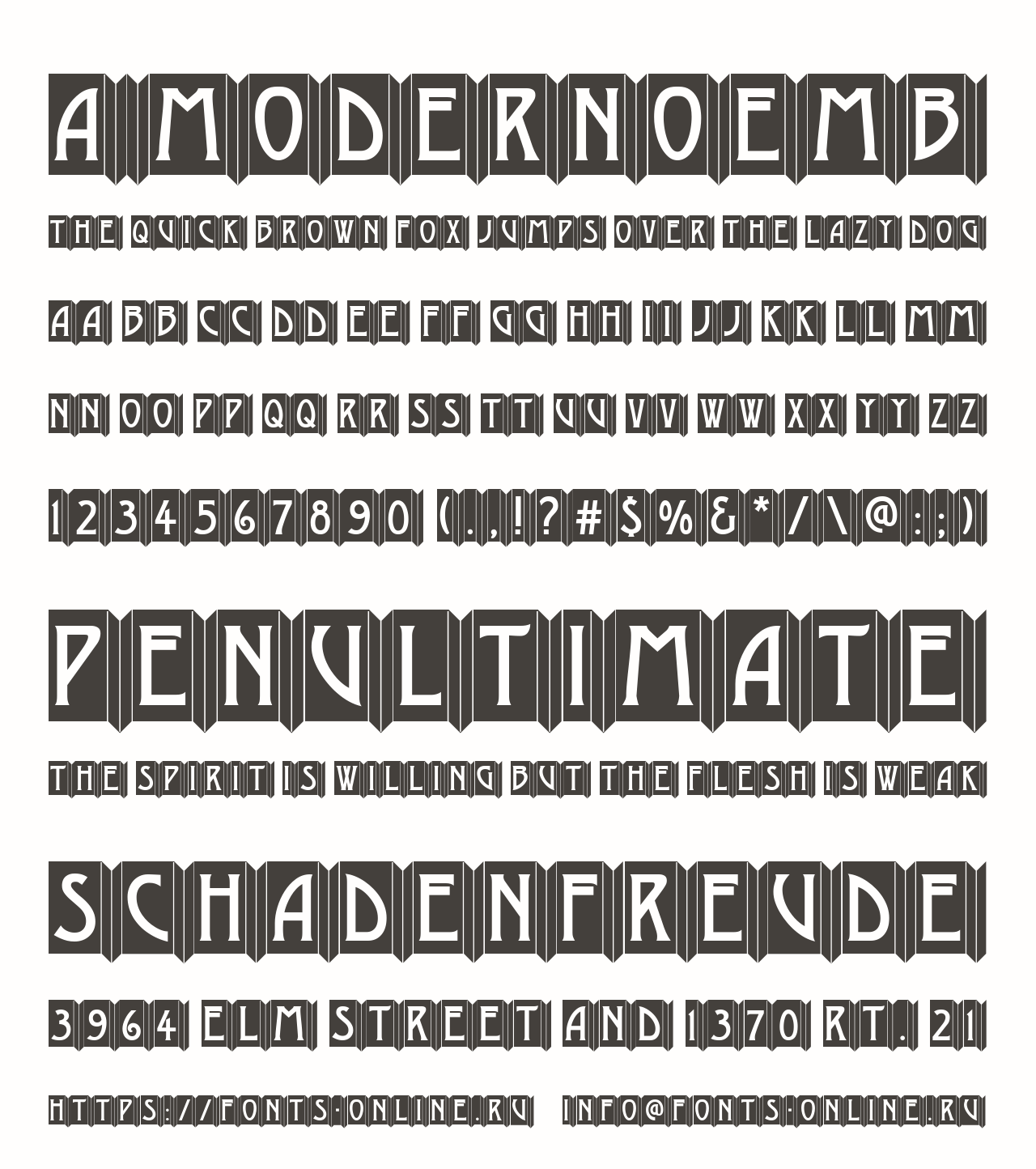 a_ModernoEmb Free Font Download