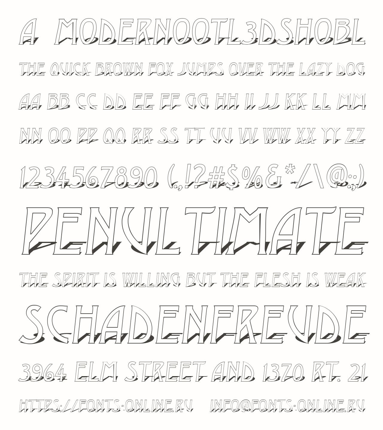a_ModernoOtl3DShObl Free Font Download