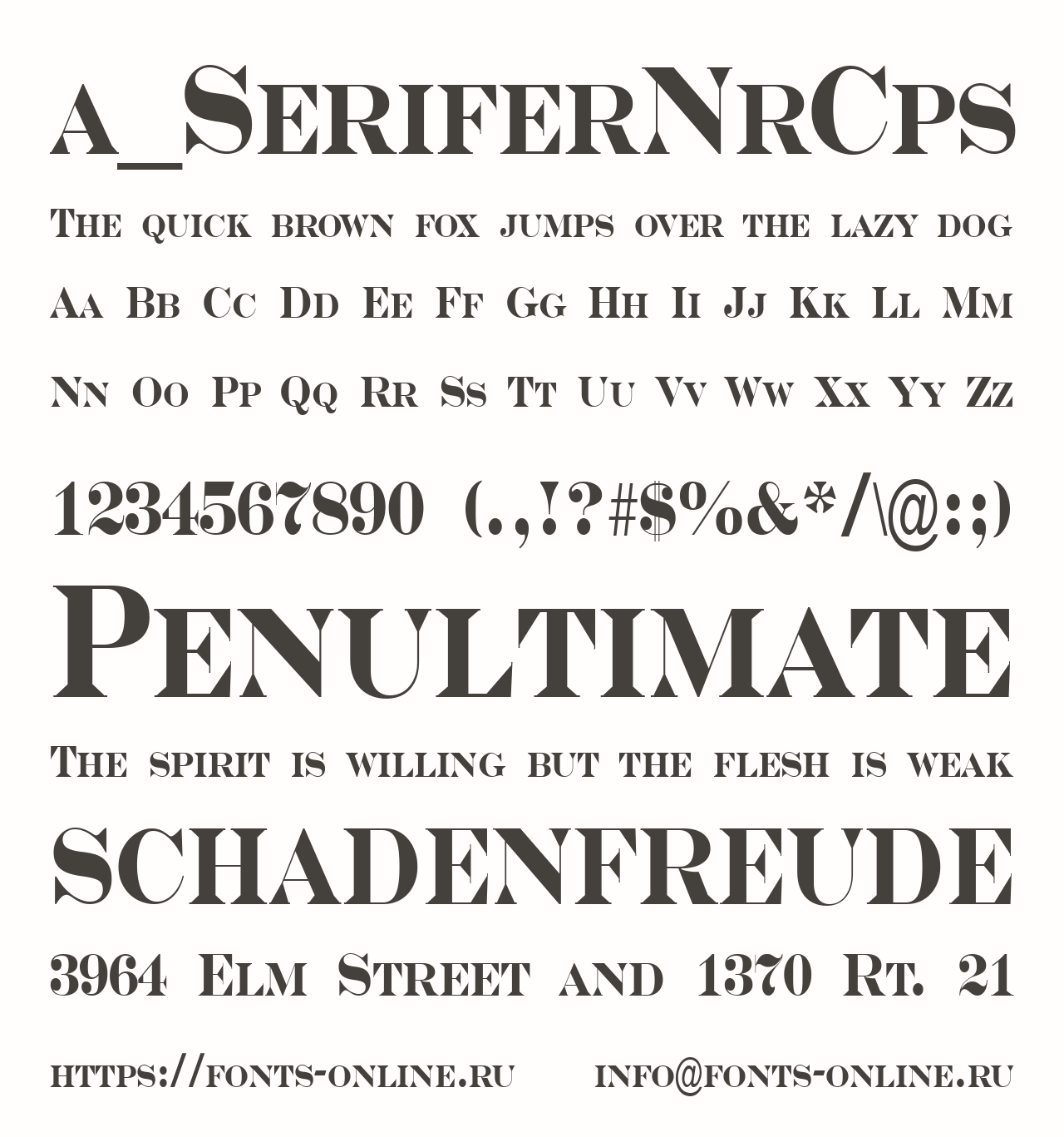 a_SeriferNrCps Free Font Download