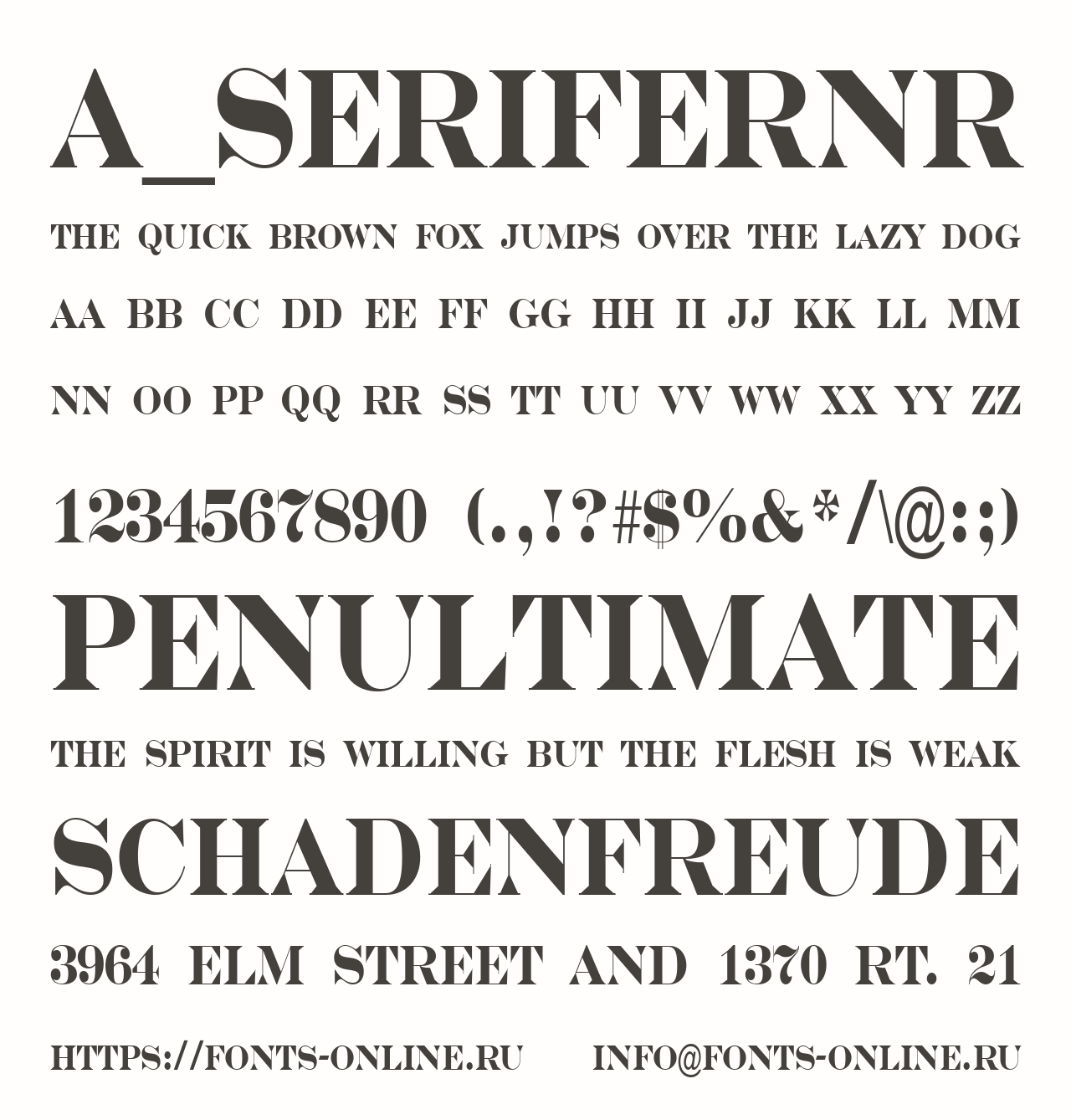 a_SeriferNr Free Font Download
