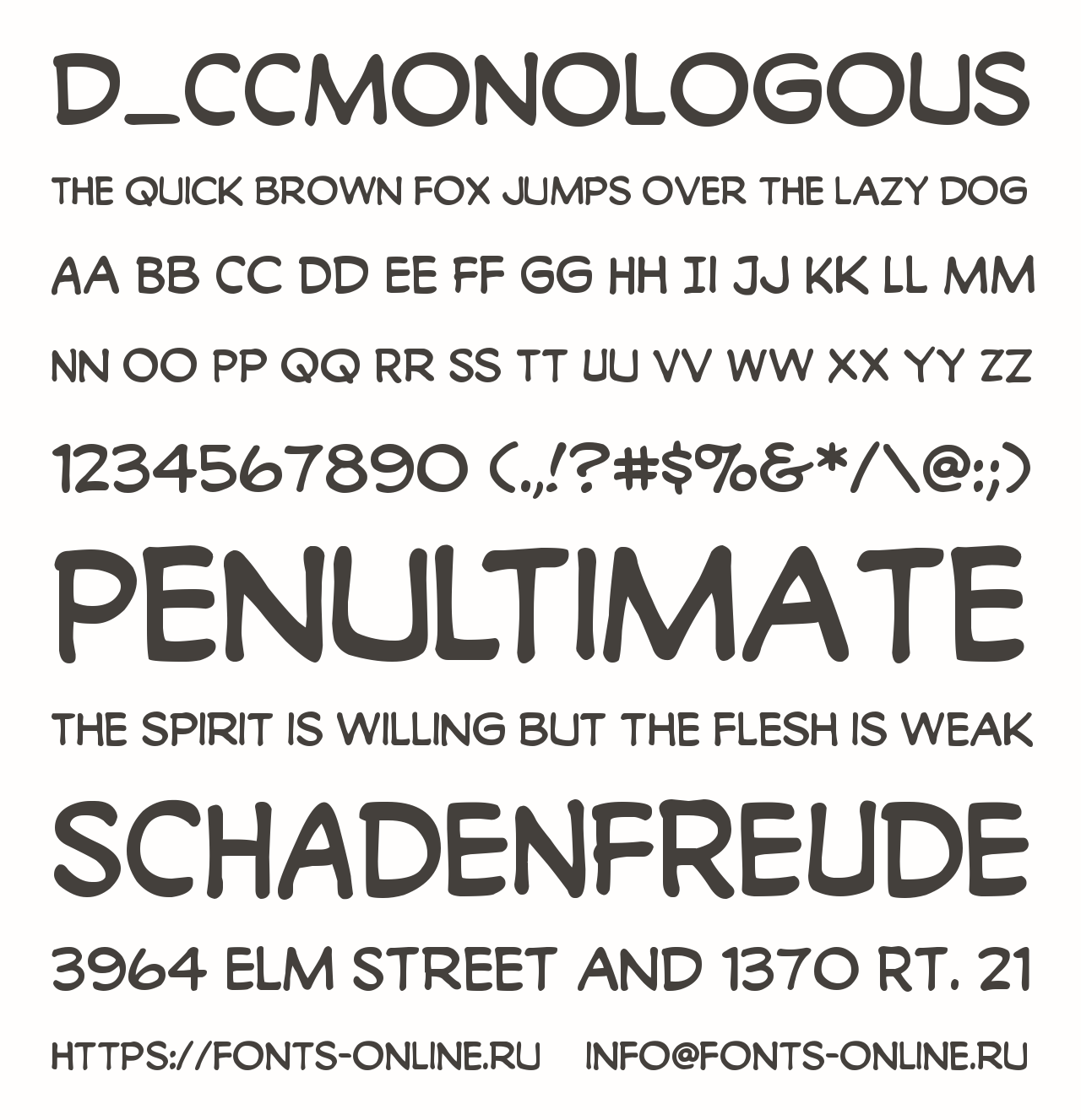 d_CCMonologous Free Font Download