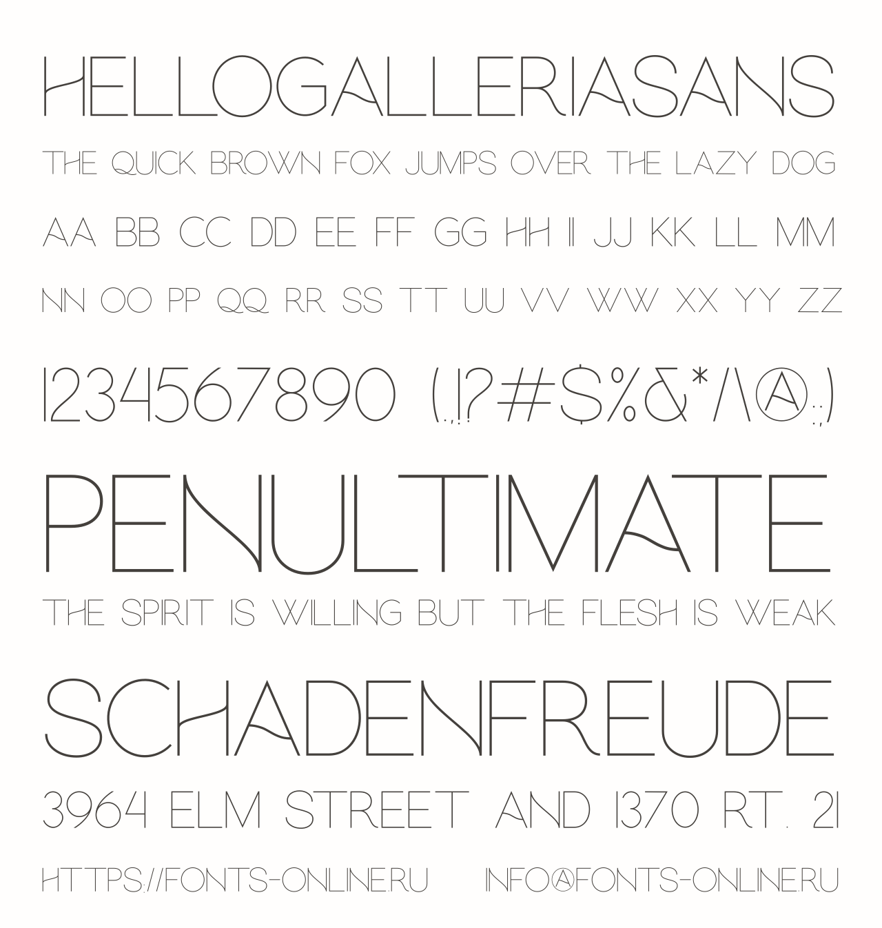 hellogalleriasans Free Font Download